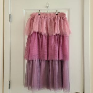 Halogen Atlantic x Pacific Tiered Ruffled Midi Skirt